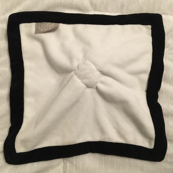 Levtex Zebra Black White Baby Security Blanket Plush Lovey - Picture 4 of 6